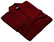 Möve Lightweight cotton bathrobe with waffle pattern, PIQUÉE, red, M - Bathrobe