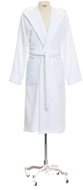 Möve Cotton terry robe with hood, white L - Bathrobe