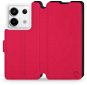 Mobiwear Soft Touch flip na Xiaomi Redmi Note 13 Pro 5G/Poco X6 5G – Červené & Čierne - Puzdro na mobil