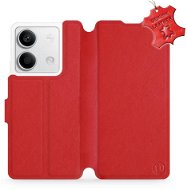 Kožené Mobiwear flip pro Xiaomi Redmi Note 13 5G - Červené - L_RDS - Phone Case