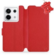 Kožené Mobiwear flip pro Xiaomi Redmi Note 13 Pro 5G / Poco X6 5G - Červené - L_RDS - Phone Case