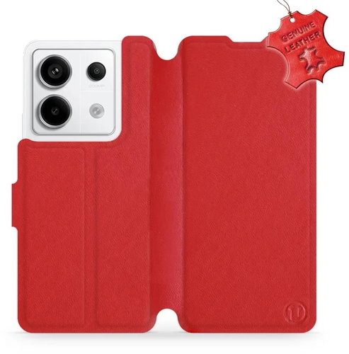 Kožené Mobiwear flip pro Xiaomi Redmi Note 13 Pro 5G / Poco X6 5G - Červené - L_RDS - Phone Case - Main image