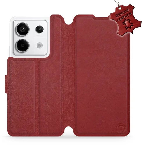Leather Mobiwear flip for Xiaomi Redmi Note 13 Pro 5G / Poco X6 5G - Dark Red - L_DRS - Phone Case - Main image