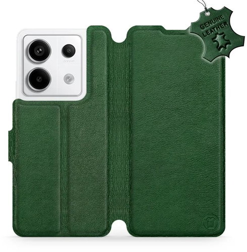 Kožené Mobiwear flip pro Xiaomi Redmi Note 13 Pro 5G / Poco X6 5G - Zelené - L_GRS - Phone Case - Main image