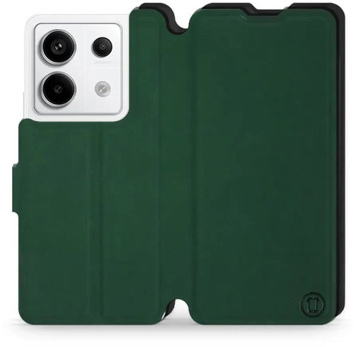 Mobiwear Soft Touch flip pro Xiaomi Redmi Note 13 Pro 5G / Poco X6 5G - Zelené & Černé - Phone Case - Main image