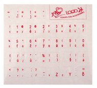 Keyboard overlays, CZ red - Keyboard Stickers