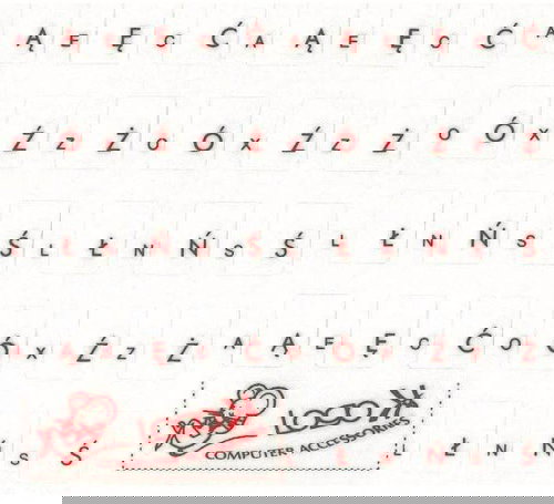 Tastaturaufkleber, rot, polnisch - Tastaturaufkleber - Hauptbild