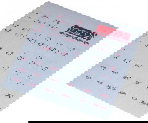 Keyboard stickers, red, German - Keyboard Stickers - Main image