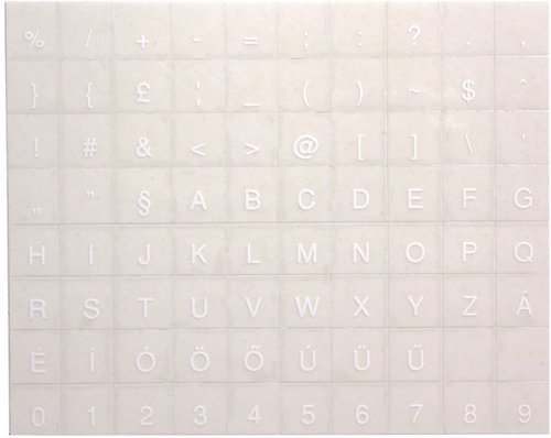 Tastaturaufkleber, ungarisch, weiß - Tastaturaufkleber - Hauptbild