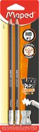 Maped Black´Peps HB Triangular with Rubber and Sharpener - Pack of 2 - Pencil
