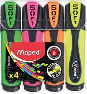 Maped Fluo Peps UltraSoft - Set of 4 Colours - Highlighter