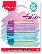Maped Fluo Peps Glitter - Set mit 4 Farben - Textmarker