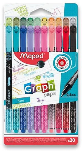 Maped Graph Peps Deco 0,4mm 20 colours - Liner - Main image