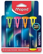 MAPED Fluo Peps Nightfall Teens, 4 farby - Zvýrazňovač
