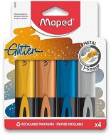 MAPED Fluo Peps Glitter Metal, 4 farby - Zvýrazňovač