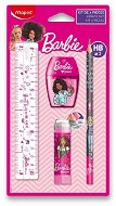 MAPED Barbie Sada tužky, pryže, pravítka a ořezávátka - Írószer készlet