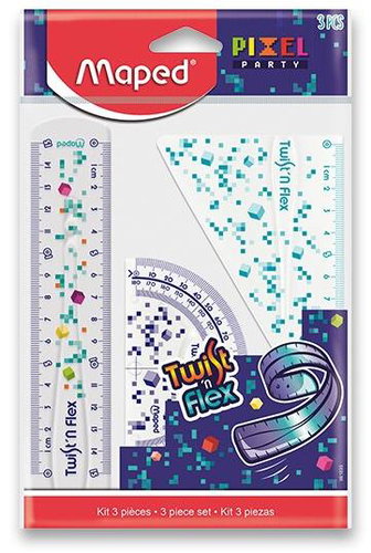 MAPED Pixel Party, 3-teiliges Set - Lineal - Hauptbild