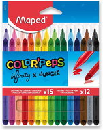 MAPED Jungle markers 12 pcs + Infinity crayons 15 pcs - Creative Kit