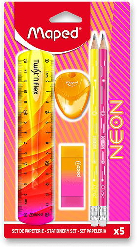 MAPED Neon, 5-teiliges Set - Schreibutensilien-Set - Hauptbild