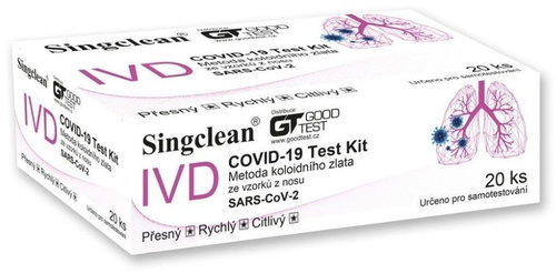 20x Singclean COVID-19 Antigen Test Kit from nose and throat - Home Test - Main image