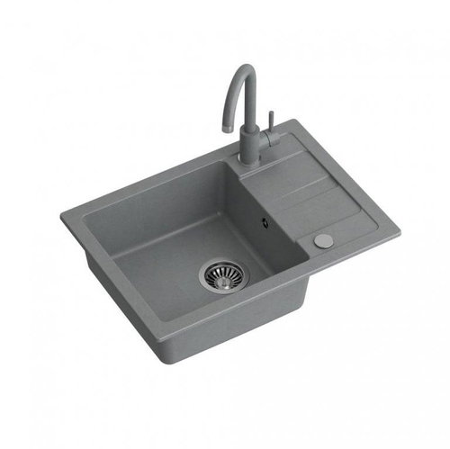 Gramax Grey Granite Sink Hero + Free Faucet - Granite Sink - Main image