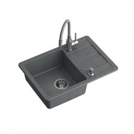 Gramax grey granite sink Nina + free mixer and dispenser - Granite Sink