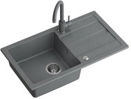 Gramax grey granite sink Maxim + free mixer - Granite Sink