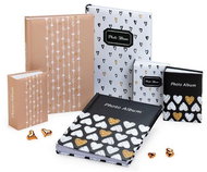 KPH Photo album for corners 22×31/60 pages GOLDEN HEARTS white - Photo Album