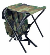 Kempingové skládací křeslo, maskáčové - Camping Armchair