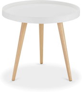 Furnhouse kulatý konferenční stolek Opus bílý, o50 cm - Konferenční stolek