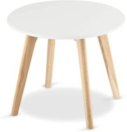 Furnhouse kulatý konferenční stolek Life bílý, o48 cm - Konferenční stolek