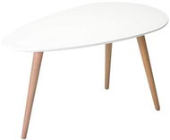 Furnhouse oválný konferenční stolek Fly bílý, 75x43x39 cm - Konferenční stolek