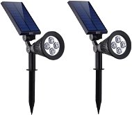 LEDSolar 4 solární venkovní světlo svítidlo do země 2 ks, 4 LED, bezdrátové, iPRO, 1W, studená       - LED světlo