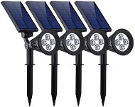 LEDSolar 4 solární venkovní světlo svítidlo do země 4 ks, 4 LED, bezdrátové, iPRO, 1W, studená       - LED světlo