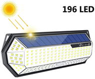 LEDSolar 196 solární venkovní světlo svítidlo, 196 LED se senzorem, bezdrátové, 4W, studená          - LED světlo