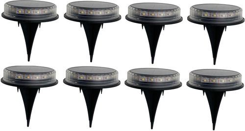 LEDsolar 17Z outdoor ground light 8 pcs, 17 LEDs, wireless, iPRO, 1W, warm colour - LED Light - Main image