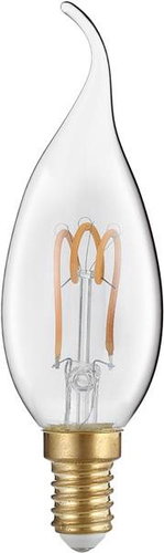 Retro Spiral Filament Candle Clear Flame bulb 3W/230V/E14/2700K/220Lm - LED Bulb - Main image