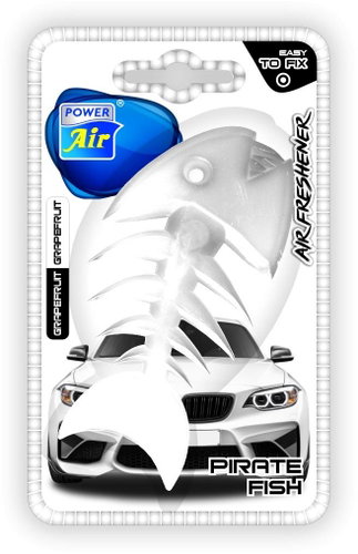 JEES s. r. o. PIRATE FISH Grapefruit WHITE - Car Air Freshener - Main image