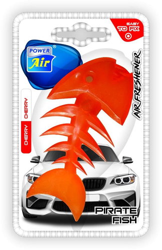 JEES s. r. o. PIRATE FISH Cherry RED - Car Air Freshener - Main image