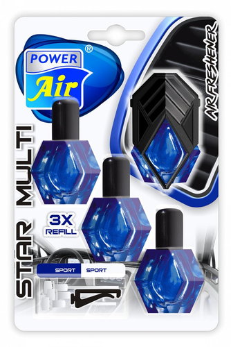 JEES s. r. o. Star Multi Sport 3in1 3x9ml - Car Air Freshener - Main image