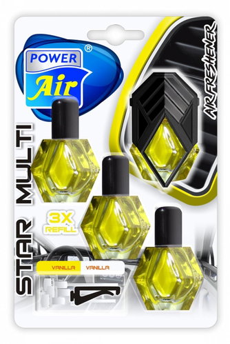 JEES s. r. o. Star Multi Vanilla 3in1 3x9ml - Car Air Freshener - Main image