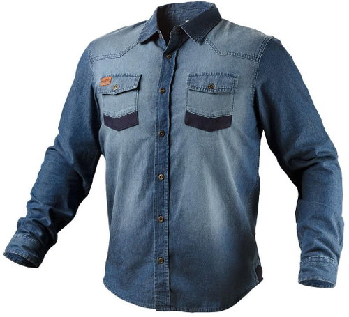 Men's denim work shirt, blue - Pracovní košile - Main image