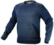 Men's denim sweatshirt, blue L - Work Hoodie