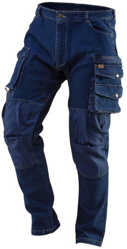 Denim, knee reinforcement, blue - Work Trousers - Main image