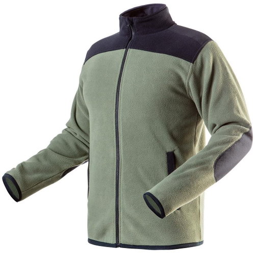 Polar fleece, reinforced, camo, olive - Work Jacket - Main image