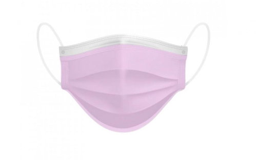 Jednorázová ústní rouška Dispomask - růžová 10 ks - Surgical Mask - Main image