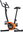 And orange mechanical exercise bike