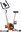 Silver-orange mechanical exercise bike