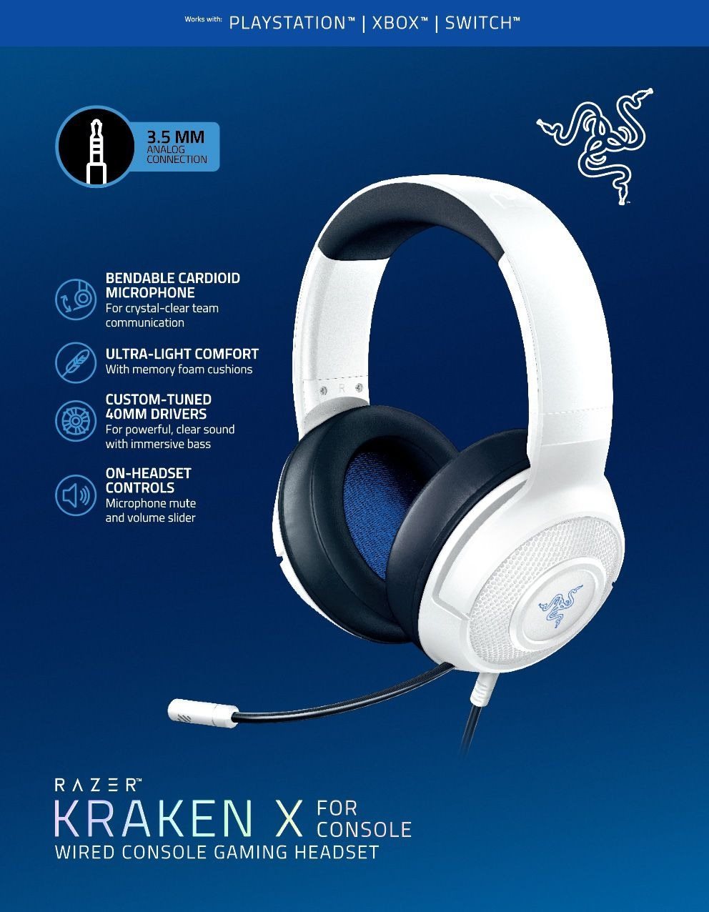 Razer kraken discount x mercury headset