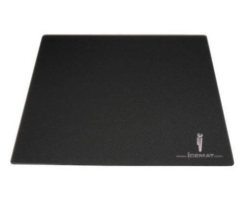 Podložka pod myš ICEMAT 2nd Edition - černá (black), speciální skleněná podložka - Mouse Pad - Main image